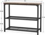 Ecoprsio Small Console Desk, Couch Desk with Double Mesh Cabinets, Ind... - Image 4