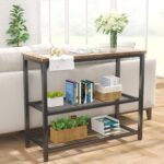 Ecoprsio Small Console Desk, Couch Desk with Double Mesh Cabinets, Ind... - Image 6