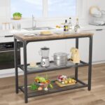 Ecoprsio Small Console Desk, Couch Desk with Double Mesh Cabinets, Ind... - Image 7