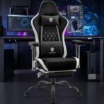 Gaming Chair Breathable Cloth,Pc Workplace Chair with Footrest,Mas... - Image 3