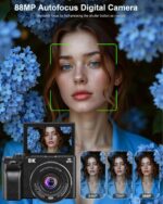 8K Digital Digicam, 88MP Cameras for Pictures, WiFi Vlogging Digicam ... - Image 4