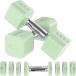 22LBS Adjustable Dumbbells Set, Adjustable Weight Dumbbells with 4 Lev... - Image 2