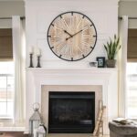 24 Inch Grand Farmhouse Wall Clock, Classic-Impressed Wooden & Steel Desi... - Image 2