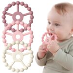 3 Pack Ring Teether Child Toddler Toys, Child Necessities, Silicone Teethi... - Image 2