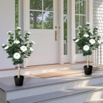 3FT Synthetic Camellia Tree, 2 Pack Faux Camellia Tree Synthetic Tre... - Image 2