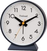 4.5" Battery Operated Vintage Retro Analog Alarm Clock, Small Silent B... - Image 2