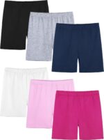 6 Pack Women Bike Shorts Cartwheel Toddler Biker Below Costume Dance Mul... - Image 2