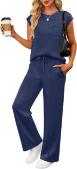 ANRABESS Two Piece Units for Girls Summer season Sleeveless Sweatsuits Huge Le... - Image 2