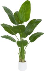 Synthetic Chook of Paradise Plant 4FT Pretend Palm Tree Feaux Vegetation in W... - Image 2