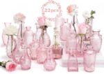 BEAHOT 22 Pack Pink Flower Vase in Bulk,Mini Classic Glass Bud Vases f... - Image 2