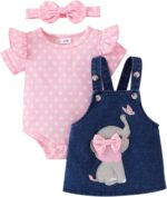 Child Lady Garments Suspender Skirt New child Ruffled Romper + Elephant Je... - Image 2