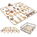 Child Play Mat for Child Exercise, 50 x 50 Playpen Mat, Foldable Foam Cu... - Image 2