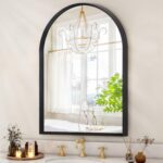 Black Arched Mirror, Fashionable Rest room Wall Mirror Aluminum Alloy Framed... - Image 2