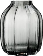 Black Gray Glass Vase for Flowers,Darkish Gray Bud Tall Glass Vases,H-8.0... - Image 2