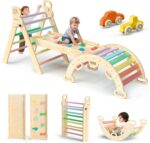 BlueWood Pikler Triangle Set 7in1 Foldable Child Climbing Toys Picket M... - Image 2