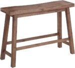 Boraam Sonoma Saddle Bench, 24-Inch, Barnwood Wire-Brush, Mannequin:75025 - Image 2