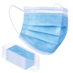 Borje Blue Disposable Face Masks 100 Pcs Blue Face Masks 3 Ply Protecti... - Image 2