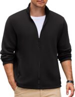 COOFANDY Mens Fleece Jacket Zip Up Light-weight Sweater Jackets Informal ... - Image 2