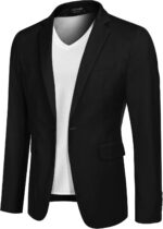 COOFANDY Mens Sport Coat Informal Blazer One Button Enterprise Go well with Jacket - Image 2