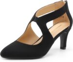 DREAM PAIRS Girls's Pumps Closed Pointed Toe Kitten Heels Elegant Half... - Image 2