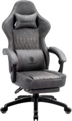 Dowinx Gaming Chair Breathable PU Leather-based Gamer Chair with Footrest Ma... - Image 2