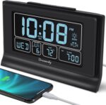 DreamSky Alarm Clocks for Bedrooms with Battery Backup, Auto Set Digit... - Image 2