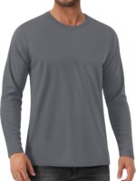 EKLENTSON Males's UPF 80+ Solar Safety Shirts Lengthy Sleeve Rash Gurad Q... - Image 2