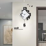 FLEBLE Trendy Wall Clocks for Dwelling Room Decor Massive Ornamental Wall ... - Image 2