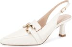 Fashare Womens Kitten Heels Slingback Closed Pointed Toe Costume Footwear M... - Image 2