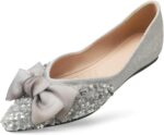 Flats Girls Rhinestone Wedding ceremony Flats Consolation Pointed Toe Ballet Flats ... - Image 2