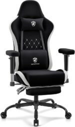 Gaming Chair Breathable Cloth,Pc Workplace Chair with Footrest,Mas... - Image 2