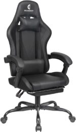 Gaming Chair with Linkage Armrest & Footrest, Excessive Again Video Gaming C... - Image 2