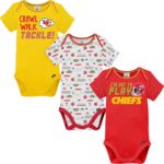 Gerber NFL Unisex Child Nfl Group 3 Pack Quick Sleeve Onesie Bodysuit - Image 2