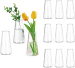 Glasseam Clear Flower Vases for Centerpieces: Trendy Glass Vase Set of... - Image 2