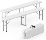 HLPB Folding Bench 6 ft, Foldable Plastic Bench with Deal with and Clean... - Image 2