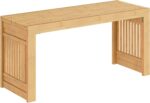 HOOBRO Eating Bench, 35 inch Bamboo Entryway Bench, Farmhouse Kitchen ... - Image 2