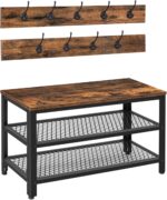 HOOBRO Corridor Tree Entryway Storage Bench, Coat Rack Shoe Bench, Shoe Ra... - Image 2