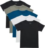 Hanes Boys' Massive Originals Crewneck Undershirts Pack, Stretch Cotton, B... - Image 2