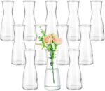 Hewory Glass Bud Vases for Centerpieces - Clear Small Flower Vase Set ... - Image 2