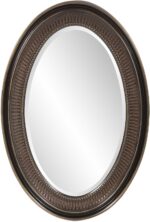 Howard Elliott Ethan Bronze Oval Ornamental Wall Hanging Mirror, Vinta... - Image 2