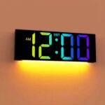 JALL 12'' Massive Digital Wall Clock, Huge LED Quantity Dispaly, RGB Colours... - Image 2