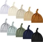 Janmercy 10Pcs Child New child Hats Set Stretchy Knot Beanie Toddler Hats ... - Image 2