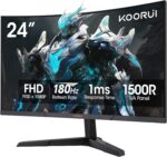 KOORUI 24 inch Curved Gaming Monitor 180Hz FHD 1080P Pc Monitor,... - Image 2