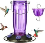 Kingsyard Glass Hummingbird Feeder for Outdoor Wild Hen Feeder with ... - Image 2