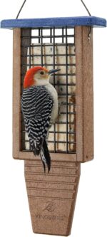 Kingsyard Recycled Plastic Suet Fowl Feeder, Double Capability Tail-Prop... - Image 2