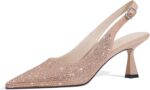 LOCERICH Ladies's Kitten Heels Slingback Low Heel Costume Footwear Closed To... - Image 2