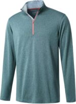 M MAELREG Quarter Zip Golf Pullover Males Dry Match Lengthy Sleeve Performanc... - Image 2