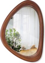 MAGFLERUM Irregular Wall Mirror, 15 * 10 inch Asymmetrical Wooden Mirror... - Image 2