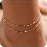MIDEEO Gold/Silver Ankle Bracelets for Girls,14K Gold Anklets for Wome... - Image 2