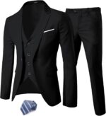 MY'S Males's 3 Piece Go well with Set with Tie, One Button Slim Match Strong Jacket... - Image 2